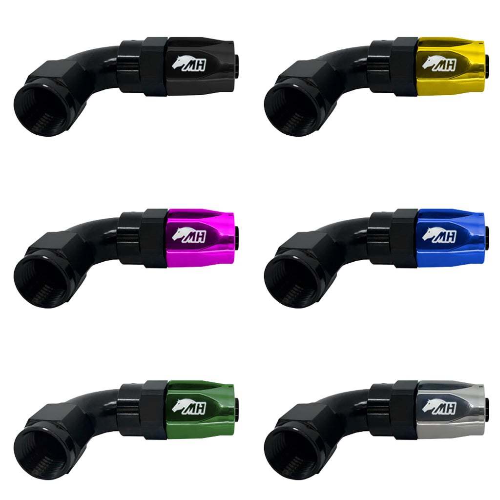 08 90 Degree Female Aluminum Hose End - Non-Swivel - Foto 9