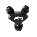 Metal Horse 10AN Y Block Splitter Reducer 2x 8AN