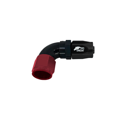 Metal Horse 8AN / AN8 Hose End 90 Degree - Black and Red