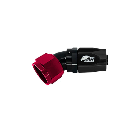 Metal Horse 8AN / AN8 Hose End 45 Degree - Black and Red