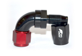 Metal Horse 8AN / AN8 Hose End 90 Degree - Black and Red