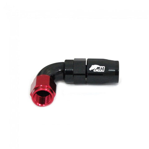 Metal Horse 4AN / AN4 Hose End 90 Degree - Black and Red