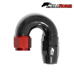 Metal Horse 10AN / AN10 Hose End 180 Degree - Black and Red
