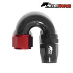Metal Horse 12AN / AN12 Hose End 180 Degree - Black and Red
