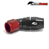 Metal Horse 10AN / AN10 Hose End 45 Degree - Black and Red