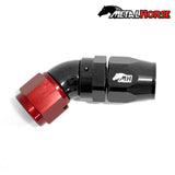 Metal Horse 10AN / AN10 Hose End 45 Degree - Black and Red