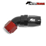 Metal Horse 8AN / AN8 Hose End 45 Degree - Black and Red