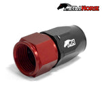 Metal Horse 12AN / AN12 Hose End Straight - Black and Red