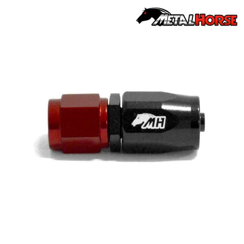 Metal Horse 4AN / AN4 Hose End Straight - Black and Red
