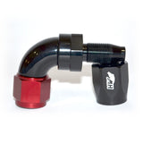 Metal Horse 8AN / AN8 Hose End 90 Degree - Black and Red