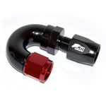 Metal Horse 8AN / AN8 Hose End 180 Degree - Black and Red
