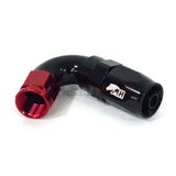 Metal Horse 6AN / AN6 Hose End 120 Degree - Black and Red