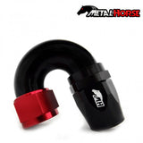 Metal Horse 16AN / AN16 Hose End 180 Degree - Black and Red