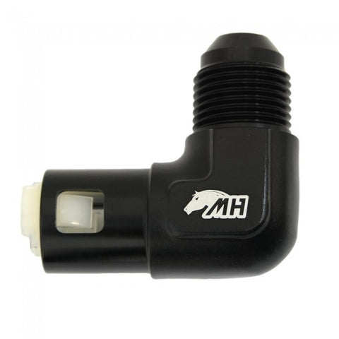 Metal Horse 8AN to GM LS EFI 5/16 Quick Connect Female Fitting 90 Degree Black