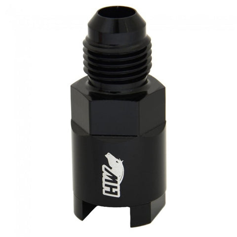 Metal Horse 6AN to GM LS EFI 5/16 All Alloy Quick Connect Female Fitting Straight Black